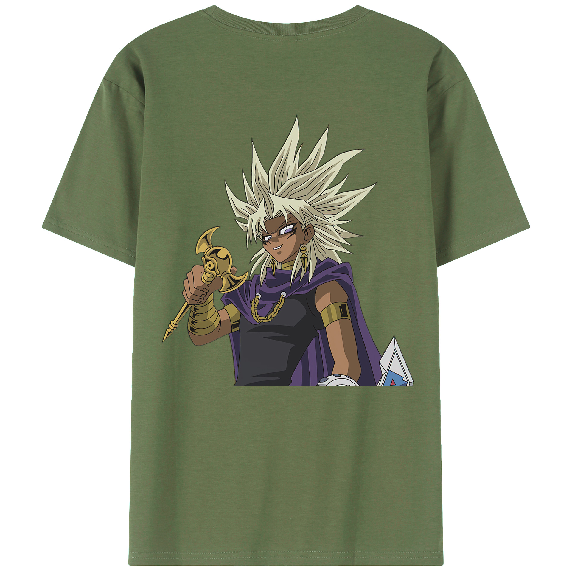 （画像用） 遊☆戯☆王 Yu-Gi-Oh! 綿100％ メンズ半袖Tシャツ（バックプリント） 通気性